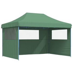 vidaXL Tendone per Feste Pieghevole Pop-Up con 3 Pareti Verde