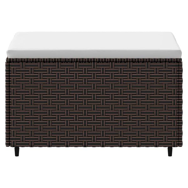vidaXL Poggiapiedi da Giardino con Cuscini 2 pz in Polyrattan Marrone
