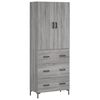 vidaXL Credenza Grigio Sonoma 69,5x34x180 cm in Legno Multistrato