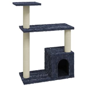 vidaXL Albero per Gatti con Tiragraffi in Sisal Grigio Scuro 70 cm