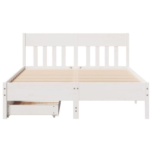 vidaXL Letto senza Materasso Bianco 120x200 cm Legno Massello di Pino