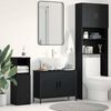 vidaXL Armadio per Lavabo da Bagno Rovere Nero 80 x 30 x 60 cm