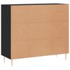vidaXL Credenza Nera 90x34x80 cm in Legno Multistrato