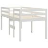 vidaXL Letto a Soppalco Bianco 90x200 cm in Legno Massello di Pino