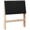 vidaXL Testiera imbottita Nero 75 cm Pino massello