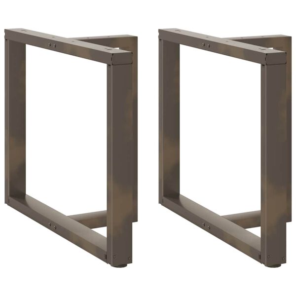 vidaXL Gambe per tavolo da pranzo a forma di T 2 pz nere 90x35x(72-73) cm in acciaio