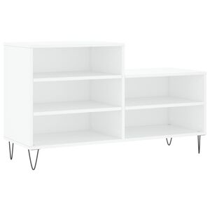 vidaXL Scarpiera Bianca 102x36x60 cm in Legno Multistrato