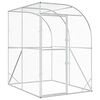 vidaXL Pollaio Argento 200 x 200 x 215 cm Acciaio zincato