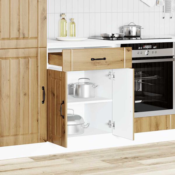 vidaXL Base da Cucina Lucca Rovere Artigianale in Legno Multistrato