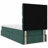 vidaXL Letto con contenitore e materasso Verde Scuro 90 x 190 cm