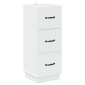 vidaXL Mobile con Cassetti Bianco 33 x 34,5 x 87 cm