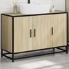 vidaXL Mobiletto per Lavabo da Bagno Rovere Sonoma 90x33x60 cm Legno Massello