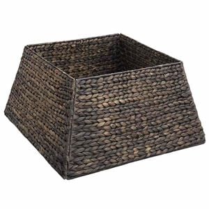 vidaXL Collare per Albero di Natale Quadrato Nero 50 x 50 x 25 cm