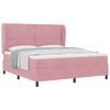 vidaXL Letto a molle con materasso Rosa 200 x 180 cm Poliestere
