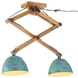 vidaXL Lampada da Soffitto 25 W Blu Anticato 29x18x85 cm E27