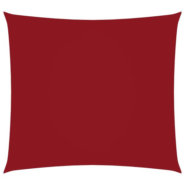 vidaXL Parasole a Vela in Tela Oxford Quadrato 4,5x4,5 m Rosso