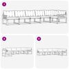 vidaXL Set di divani da esterno 6 pcs Grigio Naturale e Chiaro