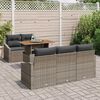 vidaXL Set Divano da Giardino 6 pcs Grigio Poly Rattan