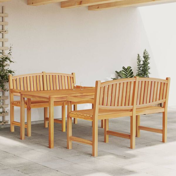 vidaXL Set da Pranzo per Giardino 3 pz in Legno Massello di Teak