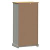 vidaXL Libreria VIGO 60x35x114,5 cm in Legno Massello di Pino Grigio