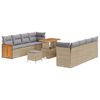vidaXL Set Divano da Giardino con cuscino 11 pcs Beige e Grigio Chiaro