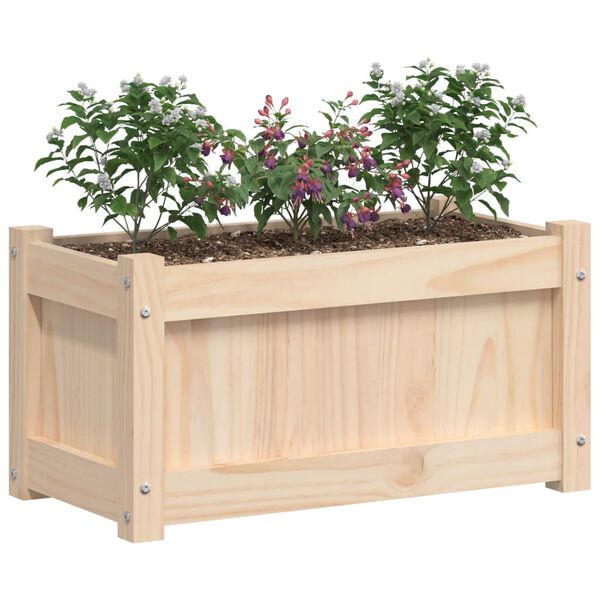 vidaXL Fioriera da Giardino 60x31x31 cm in Legno Massello di Pino