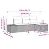 vidaXL Set Divano da Giardino 4 pcs Beige e Grigio Chiaro polyrattan