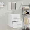 vidaXL Mobile da Bagno con Specchio Bianco 41x38,5x48 cm