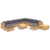 vidaXL Set Divani da Giardino 12 pz con Cuscini Legno Massello di Teak