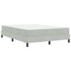 vidaXL Letto a molle con materasso Grigio chiaro 160 x 210 cm Tessuto