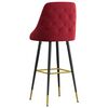 vidaXL Sgabelli da Bar 2 pz Rosso Vino in Velluto