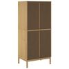 vidaXL Armadio FLORO Marrone Cera 77x53x171 cm Legno Massello di Pino