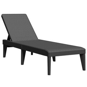 vidaXL Lettino Antracite 186x60x29 cm in PP