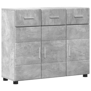 vidaXL Credenza FLORIN 88,5 x 30,5 x 73 cm Grigio cemento