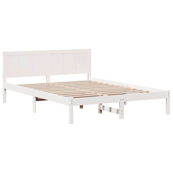 vidaXL Struttura del letto Bianco 140 x 200 cm Legno massello di pino