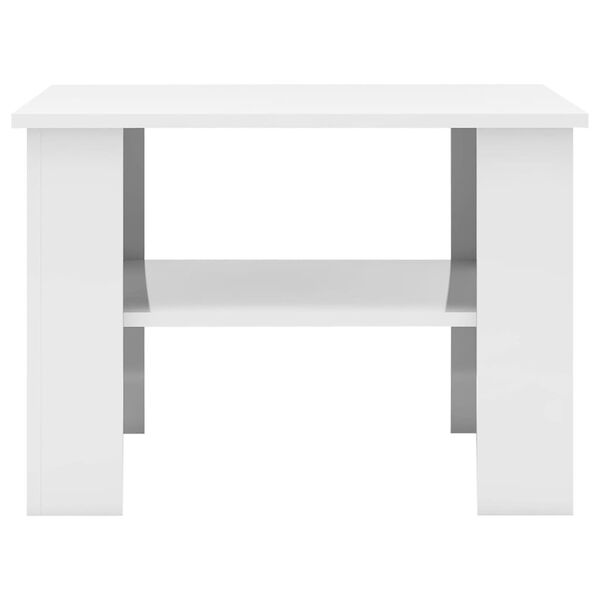 vidaXL Tavolino da Salotto Bianco Lucido 60x60x42 cm Legno Multistrato
