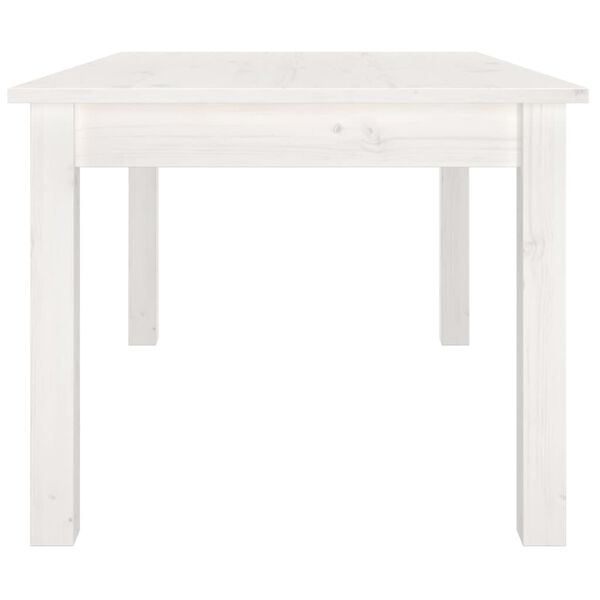 vidaXL Tavolino da Salotto Bianco 80x50x40 cm Legno Massello di Pino