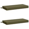 vidaXL Cuscini per Panchina SOEST 2 pz 100% Poliestere Verde Oliva