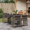vidaXL Set da Pranzo da Giardino 5 pz con Cuscini in Polyrattan Grigio