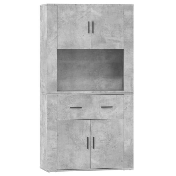 vidaXL Credenza Grigio Cemento in Legno Multistrato