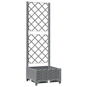 vidaXL Vaso da giardino Grigio Chiaro 40 x 40 x 121,5 cm