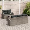 vidaXL Set Divano da Giardino Grigio 55 x 55 x 37 cm polyrattan