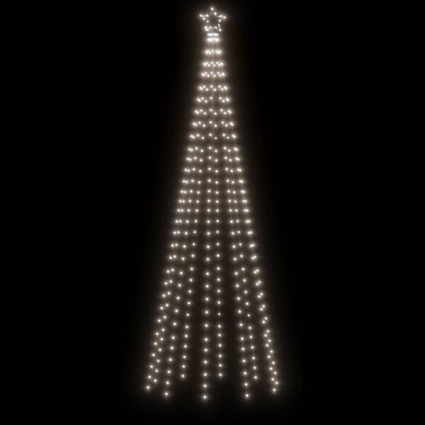 vidaXL Albero di Natale con Puntale Bianco Freddo 310 LED 300 cm