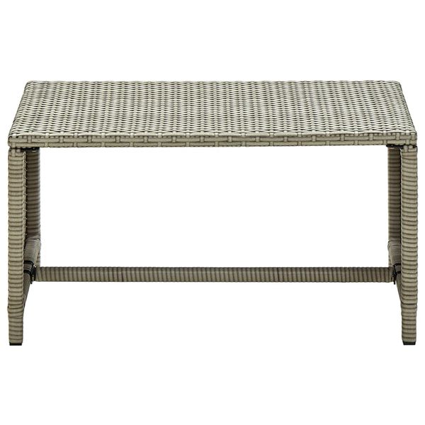 vidaXL Tavolino da Salotto Beige 70x40x38 cm in Polyrattan