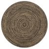 vidaXL Tappeto Artigianale in Juta Nero e Naturale 150 cm