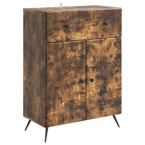 vidaXL Credenza Rovere Fumo 66 x 34,5 x 90 cm Legno ingegnerizzato