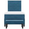vidaXL Letto a molle con materasso Blu scuro 90 x 190 cm Velluto