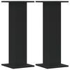 vidaXL Supporti Altoparlanti 2 pz Neri 30x30x80cm in Legno Multistrato