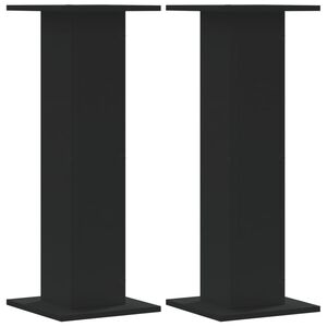 vidaXL Supporti Altoparlanti 2 pz Neri 30x30x80cm in Legno Multistrato
