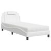 vidaXL Letto Viana con Materasso Bianco 90x190 cm in Similpelle